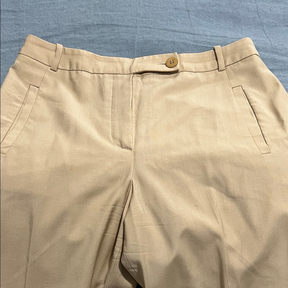 Armani Collezioni Beige High-Waist Pants